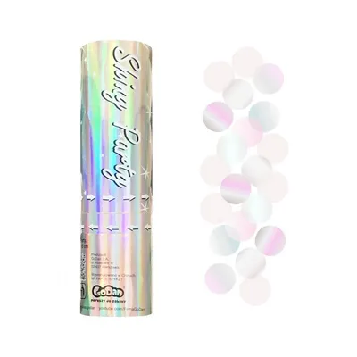 Konfetti pneumatyczne Shiny Party, kółeczka foliowe opalizujące / 15 cm /GoDan