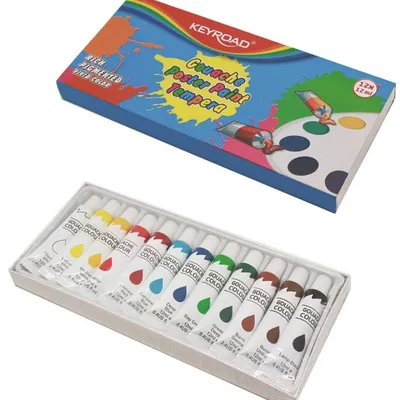 Farby Tempera Keyroad 12X12Ml 12 Kolorów