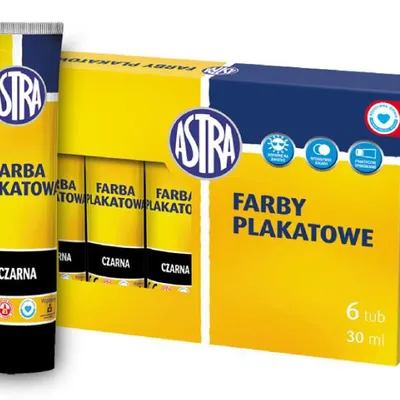 Farba Plakatowa 30ml Czarna /Astra