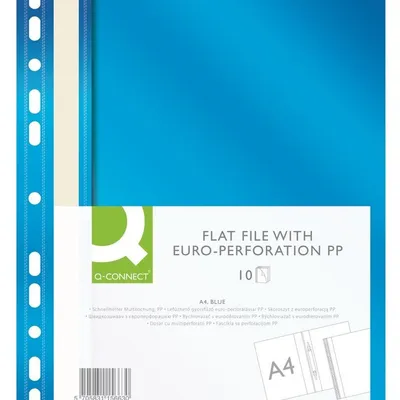 Skoroszyt A4 PP z Europ. A'10 Niebieski /Q-Connect