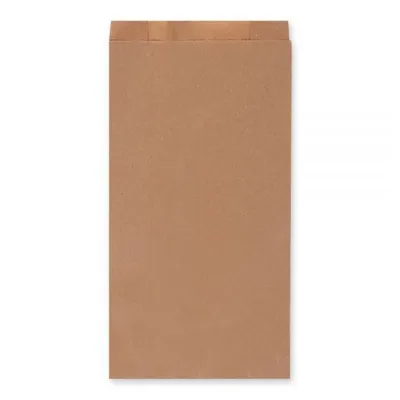 Torebka Papierowa z Fałdą Szara 490x100x50mm A'1000