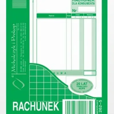 Rachunek Dla Konsumenta A6 Wielok. Pion 262-5 /MiP