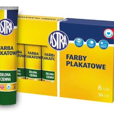 Farba Plakatowa 30ml Zielona Ciemna /Astra