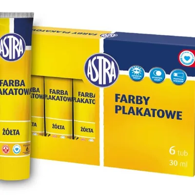 Farba Plakatowa 30ml Żółta /Astra