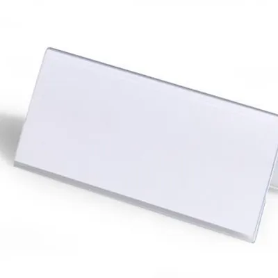 Identyfikator Stołowy Akrylowy 61/122x150mm 25szt. Przezroczysty /Durable 805019