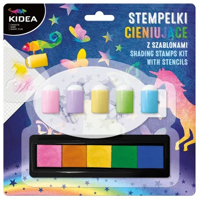 Stempelki Cieniujące z Szablonami /Kidea