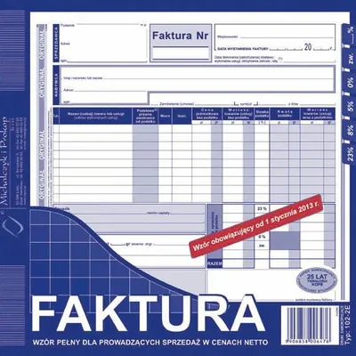 Faktura Netto 2/3 A4 Oryg.+1k 102-2E /MiP