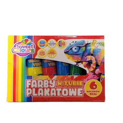 Farby Plakatowe w Tubie 6 kol. 30ml Sweet Colours / Otocki