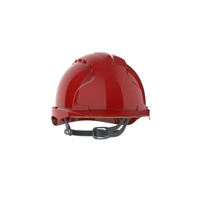 Hełm Ochronny Evo®2 Pasek Przesuwny Wentylowany Czerwony /JSP