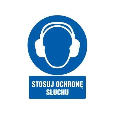 Znak TDC Stosuj Ochronę Słuchu /TDC
