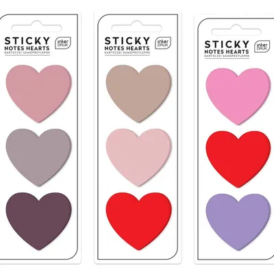 Karteczki Samoprz.Kształty Hearts /Interdruk