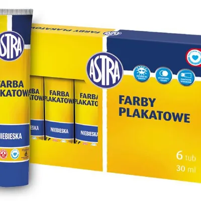 Farba Plakatowa 30ml Niebieska /Astra