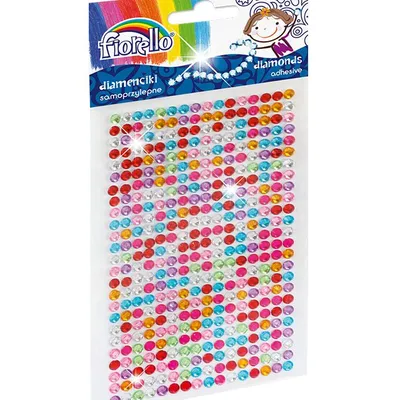 Diamenciki samoprzylepne Fiorello GR-DS041 małe mix kolorów