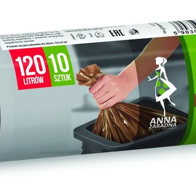 Worki Na Śmieci LDPE 120L A'10 Brązowe do Segregacji Odpadów „BIO” /Anna Zaradna