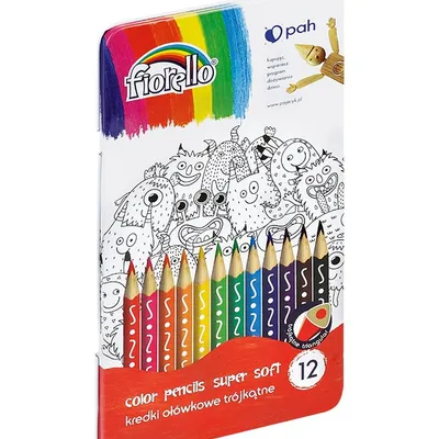 Kredki FIORELLO Super Soft 12 kol. metalowe op.