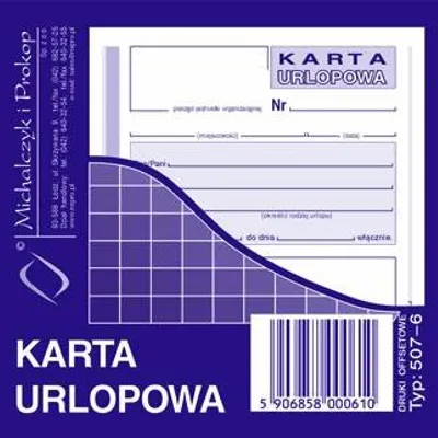 Karta Urlopowa 2/3 A6 Offset 507-6 /MiP