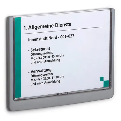 Tabliczka Przydrzwiowa Click Sign A5 210x148,5mm Grafitowa /Durable 486637