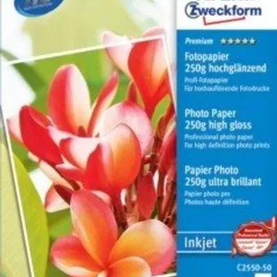 Papier Fotograficzny Premium 250g 50szt. Avery 100x150 Biały Wysokobłyszczący No.C2550-50