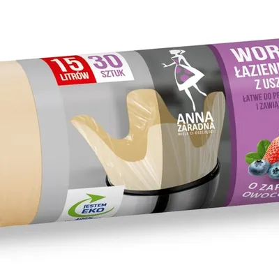 Worki łazienkowe z uszami - zapach OWOCOWY 15L 30szt beżowe / AZ