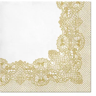 Serwetki 33x33cm A'20 (SDL089209) Royal Lace Złote /Paw