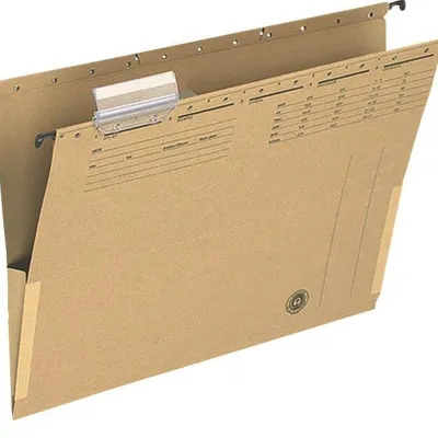 Teczka Zawieszkowa Q-Connect Z Boczkami Karton A4 250Gsm Jasnobrązowa