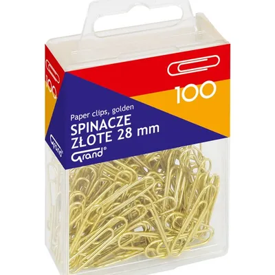 Spinacz ZŁOTY R-28 GRAND 100 szt. T4