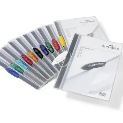 Skoroszyt Zaciskowy A4 PP Swingclip 30 Kartek Mix Kolorów /Durable 226000