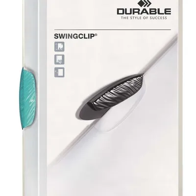 Skoroszyt Zaciskowy A4 PP Swingclip 30 Kartek Błękitny /Durable 226014