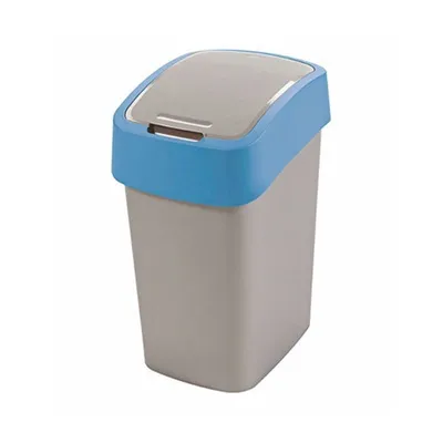 Kosz Na Śmieci 25L Flip Uchylny Srebrno-Niebieski /Curver 217817