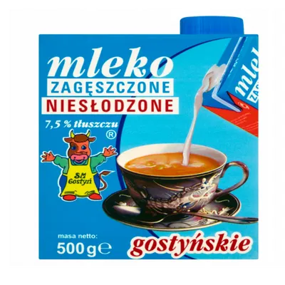 Mleko Gostyń Zagęszczone Niesłodzone 0,5L