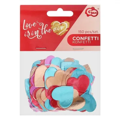 Konfetti papierowe Love is in the air 150szt. Mix /GoDan