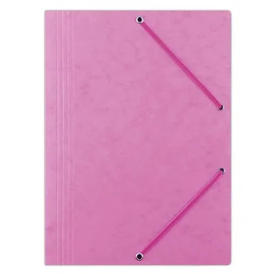 Teczka Z Gumką Office Products Preszpan A4 390Gsm 3-Skrz. Różowa