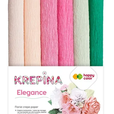 Bibuła Krepina Mini 6kol 250x1000mm Elegance /Happy Color