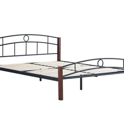 Łóżko metalowe NERO BED 160 z czarną ramą 160x200 cm