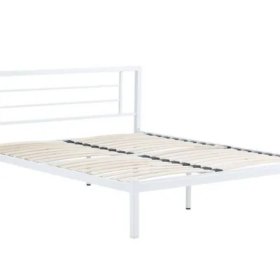 Łóżko metalowe LUMINA 160 w białym kolorze 160x200 cm