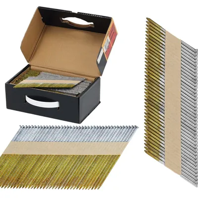 Gwoździe do Gwoździarki 3.1x90mm 2200szt Ocynkowane Pierścieniowe 34°