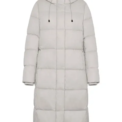 ROCKANDBLUE BONNIE COAT 105 cm - Szary puchowy płaszcz oversize