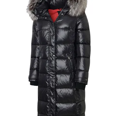 ROCKANDBLUE FARROW FX COAT 110 cm - Puchowy płaszcz z lisem