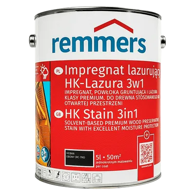 Remmers HK Lasur 5 L Heban – Impregnat 3w1 do drewna