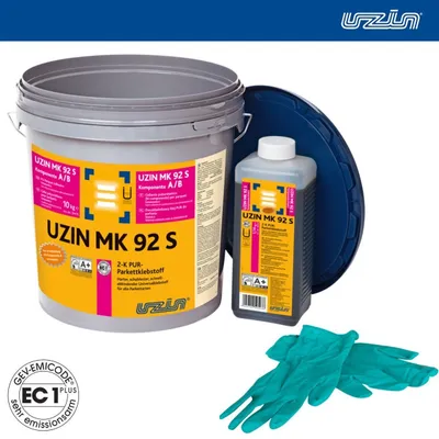 Uzin MK 92 S 2-K PUR-Parkettklebstoff Parkett A/B Kleber Universal Kleber 10kg