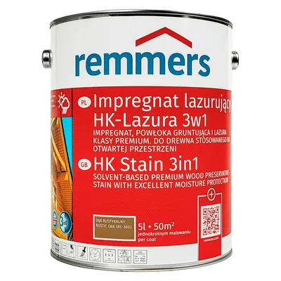 Remmers HK Lasur 5 L Dąb Rustykalny – Impregnat 3w1 do drewna