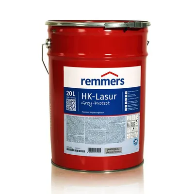 Remmers HK-Lasur Grey Protect 20 L Platynowoszary – Impregnat 3w1 do drewna
