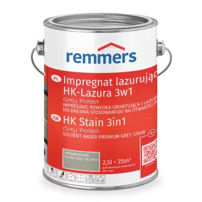 Remmers HK Lasur Grey Protect 2,5 L Platynowoszary – Impregnat 3w1 do drewna