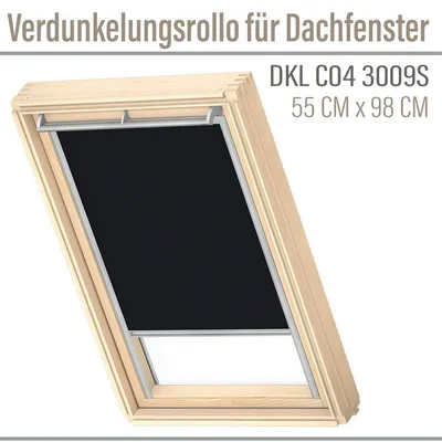 Velux Roleta DKL C04 3009S Czarny 55x98 zaciemniająca