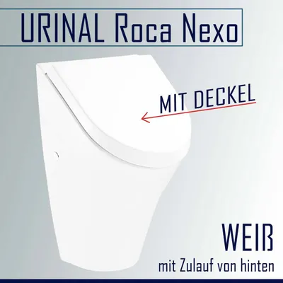 Roca Pisuar NEXO z pokrywą - w komplecie: przyłącze i zestaw montażowy (bez syfonu)