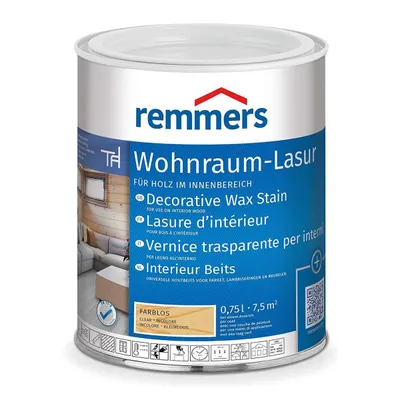 Remmers WOHNRAUM-LASUR Bezbarwny 0,75L - Lazura woskowa do wnętrz
