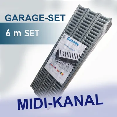Odwodnienie liniowe MIDI KIT Dakota 6 m (2×3 m) – komplet z rusztami i odpływami A15