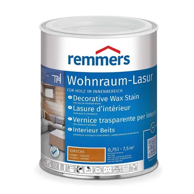 Remmers WOHNRAUM-LASUR Wiśnia 0,75L - Lazura woskowa do wnętrz