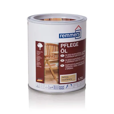 Remmers Pflege Öl 0,75 L Holzöl Terrassenöl Gartenmöbelöl - bezbarwny