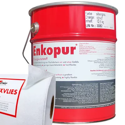 Enke Enkopur silber grau 12,5 kg + włóknina 30cm x 9m